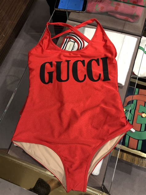 gucci bathing suit red|Gucci swimsuit not for swimming.